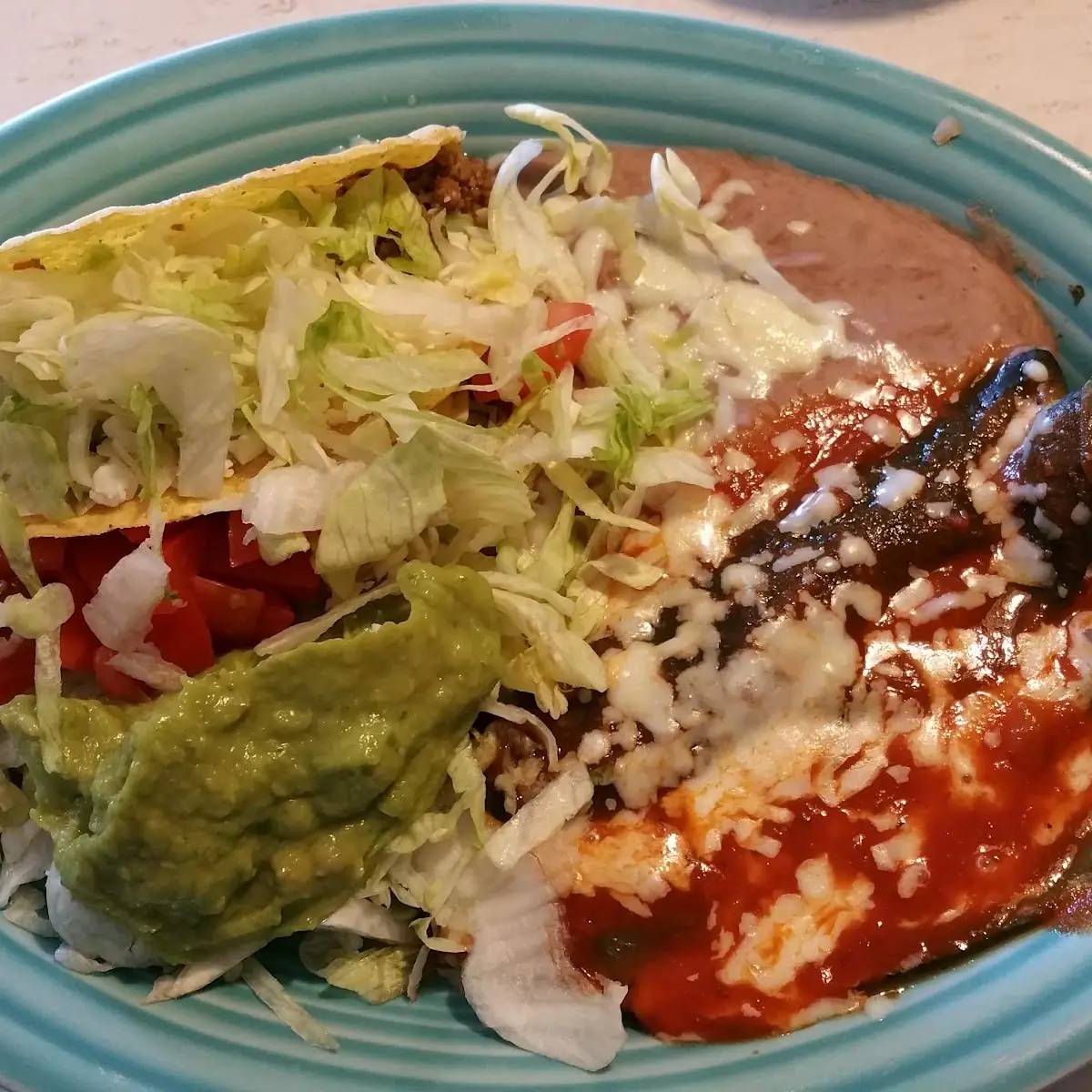 Taco and Chile Relleno