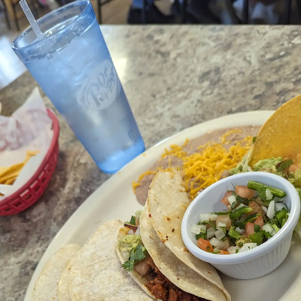 Beef Tacos with Refried Beans