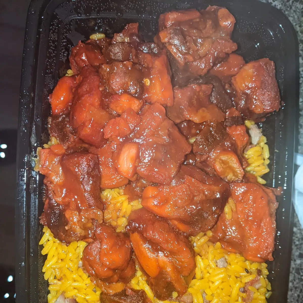 Rib Tips with Fried Rice