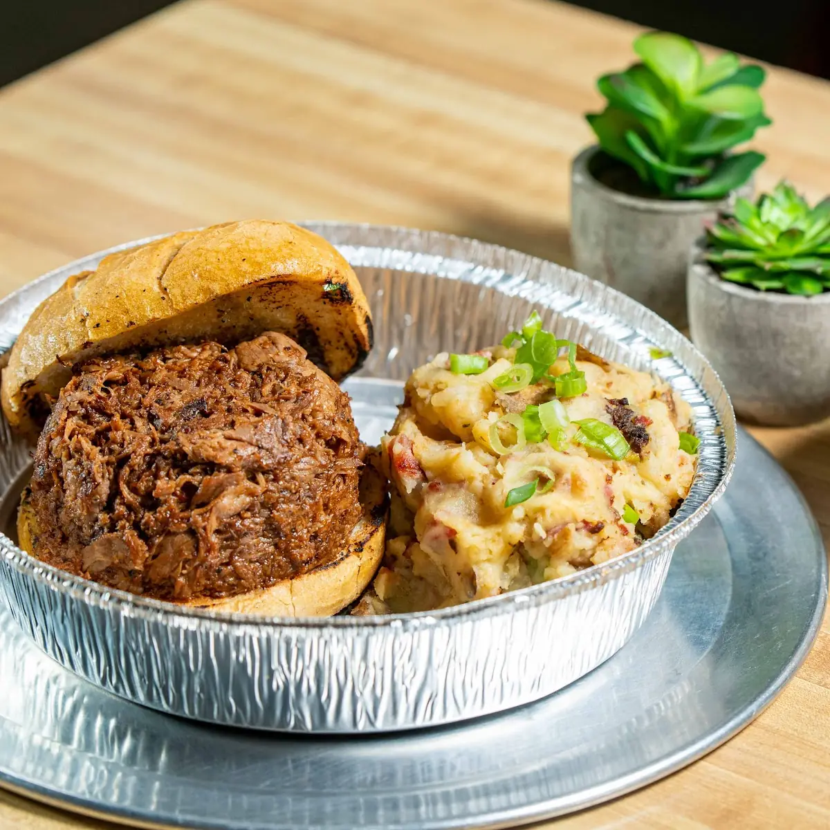 BBQ Sandwich & Exploded Potatoes