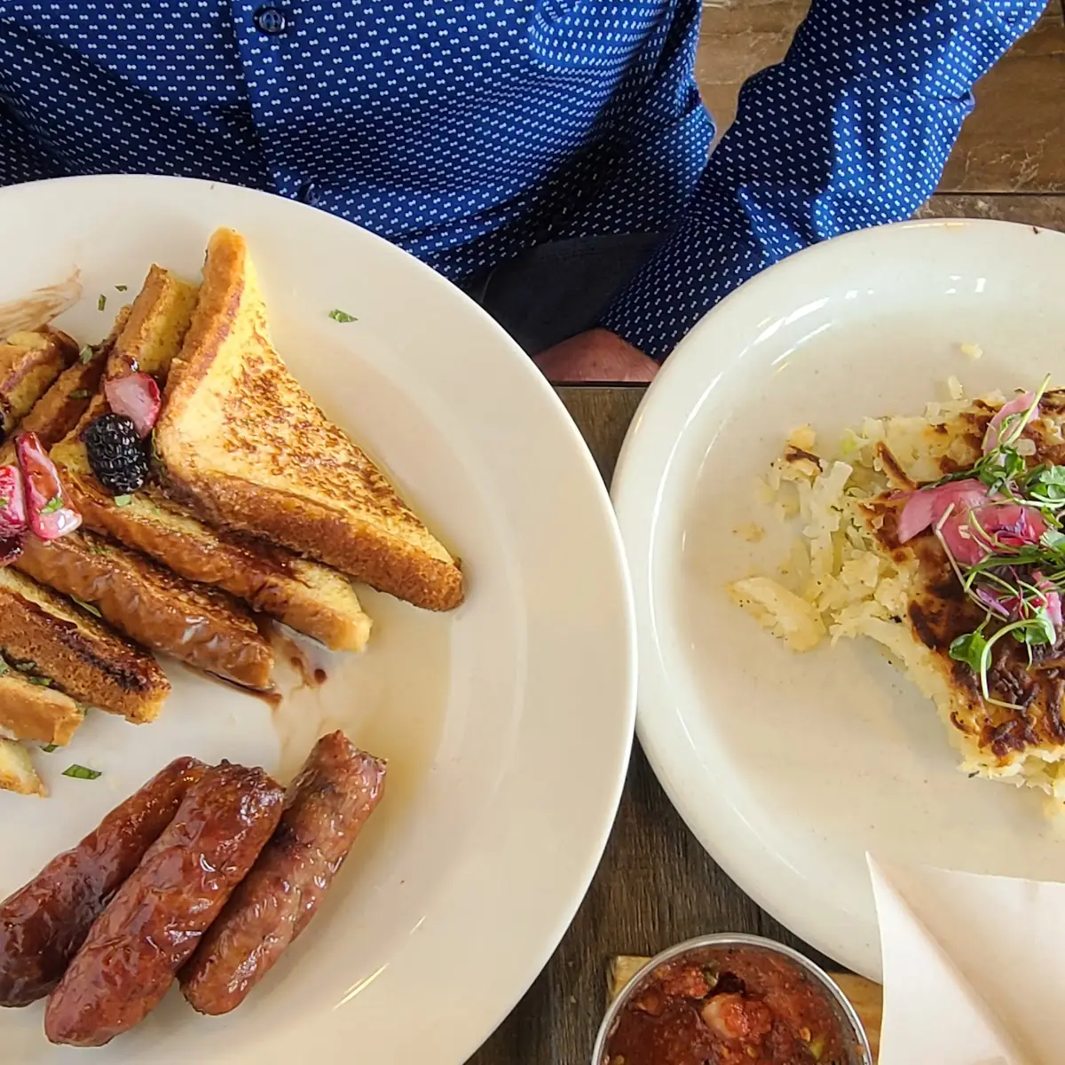 French Toast Breakfast with Hash Browns