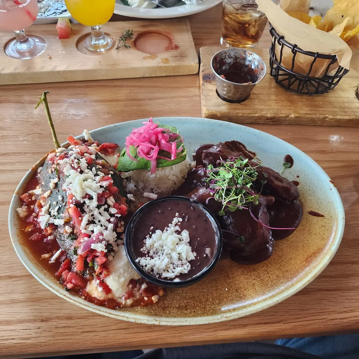 Soft Taco & Mole Enchilada Plate