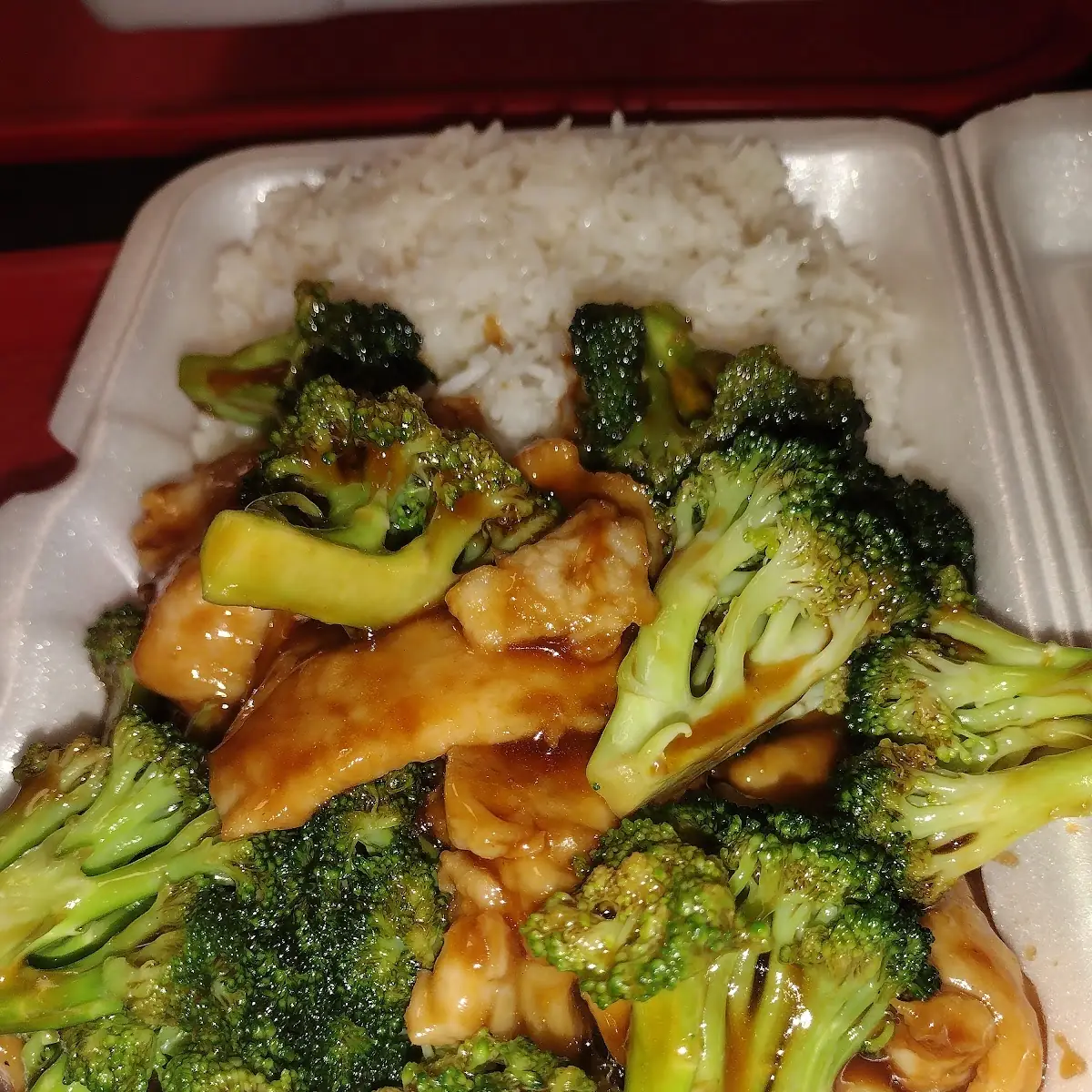Chicken with Broccoli with White Rice
