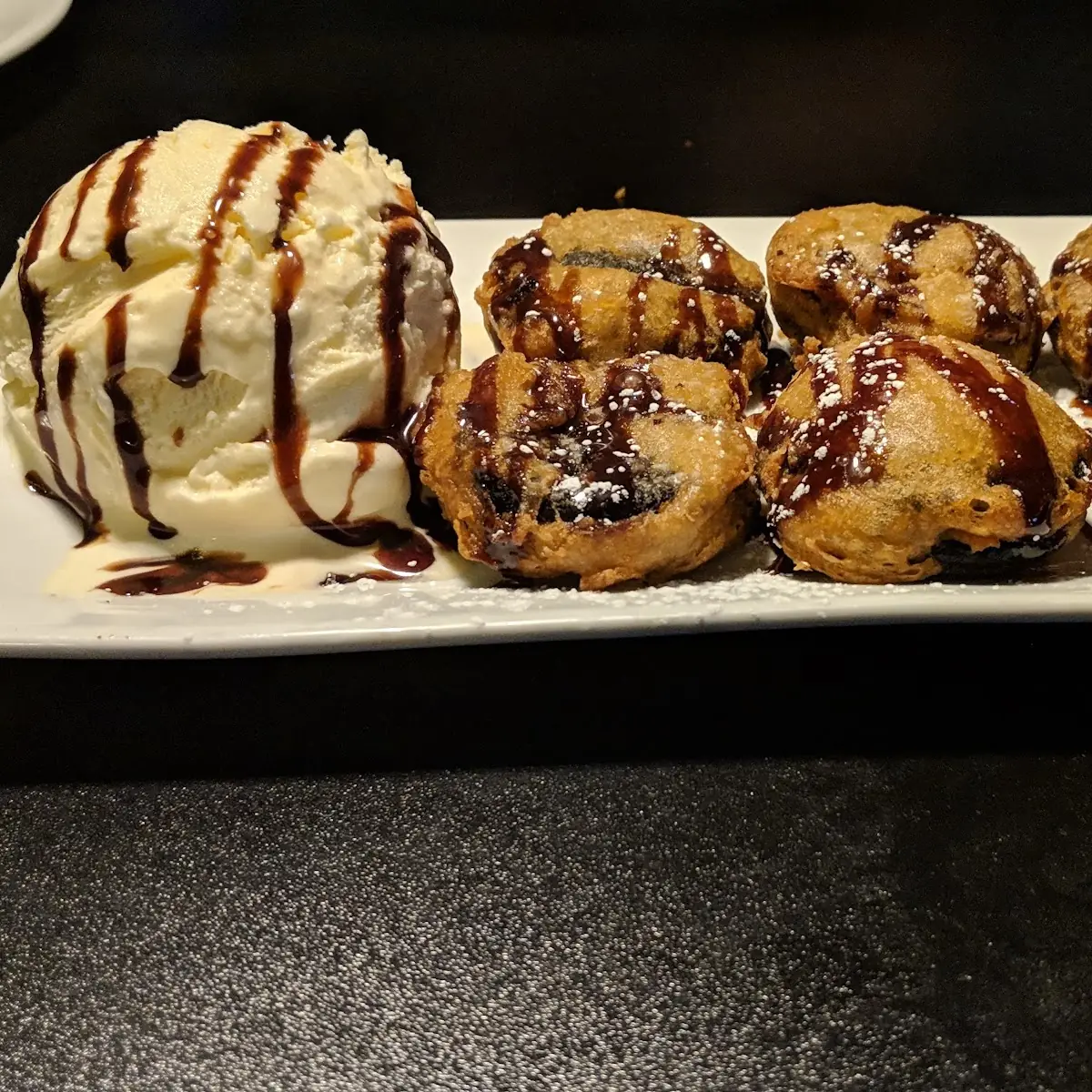 Deep Fried Oreos with Vanilla Ice Cream