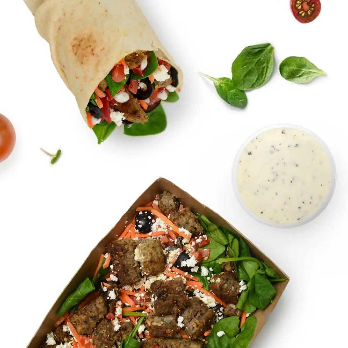 Spicy Black Bean Pita