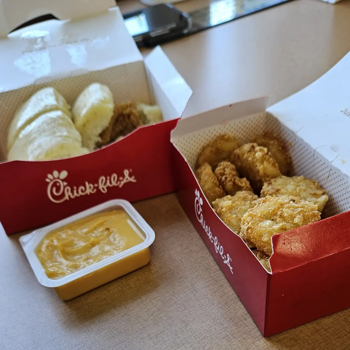 Chicken Minis and Hash Browns