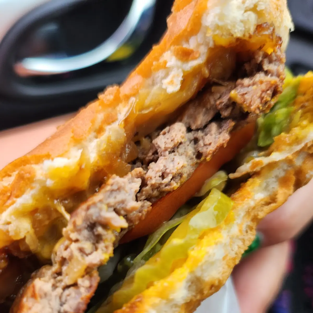 Cheese Burger and Fries with Cheese