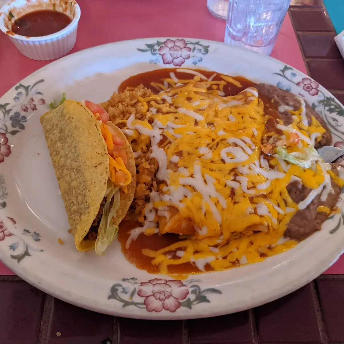 #9 Chimichanga & One Beef Enchilada