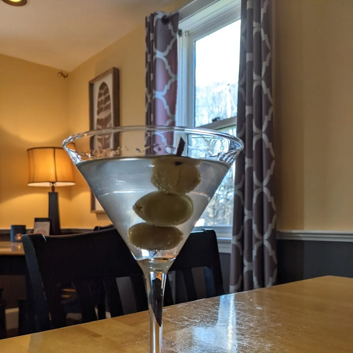 Tanqueray Martini with Blue Cheese Stuffed Olives