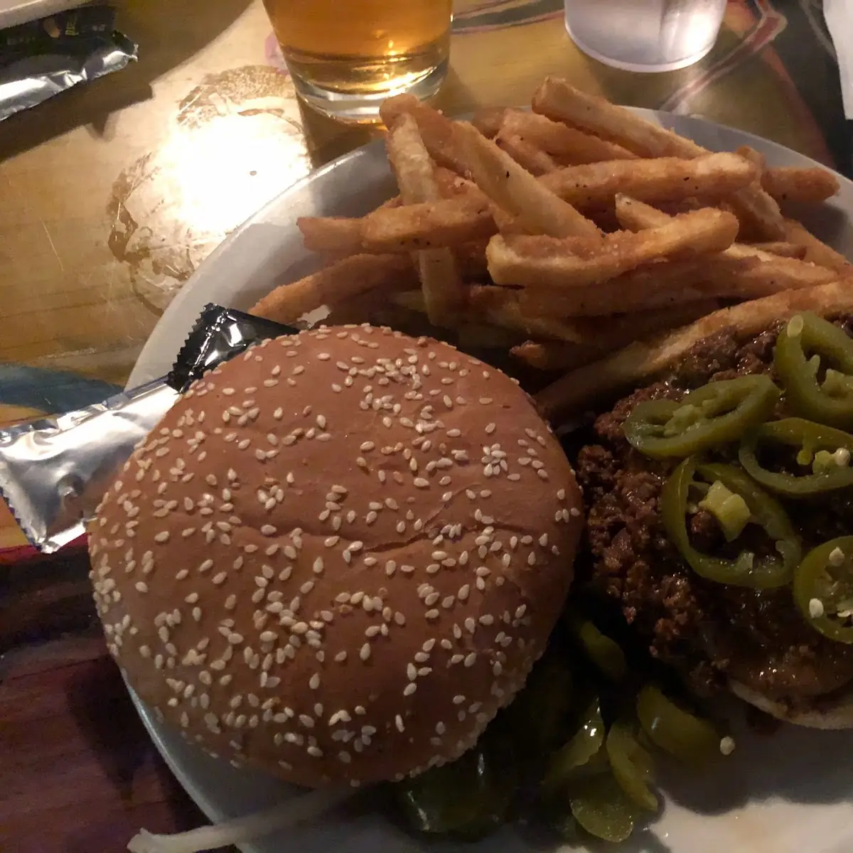 Antelope Burger with Green Chile