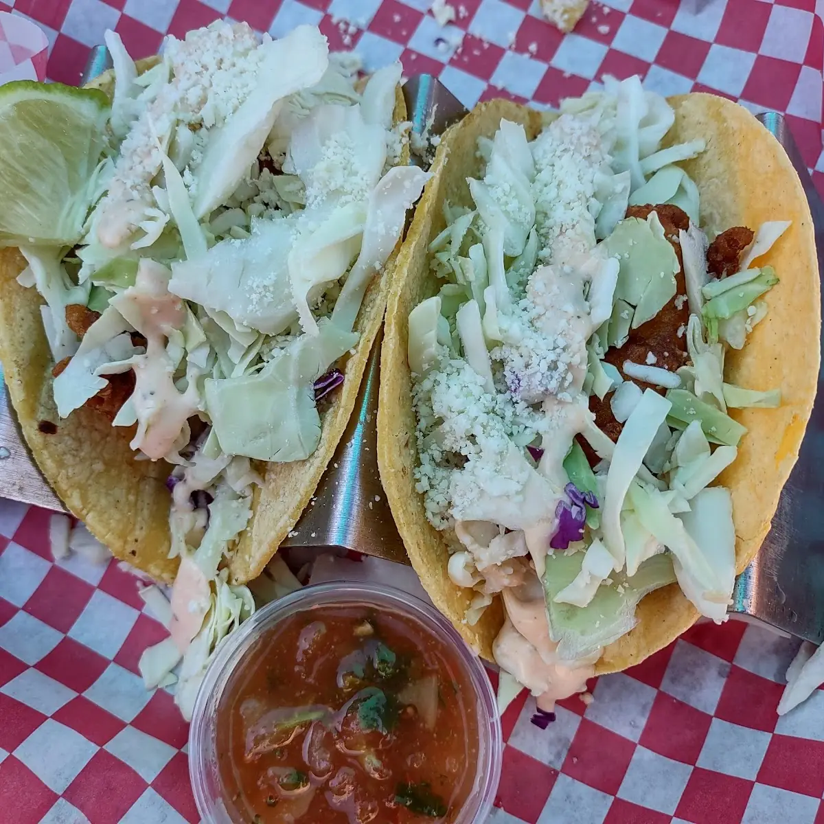 Fried Fish and Slaw Tacos