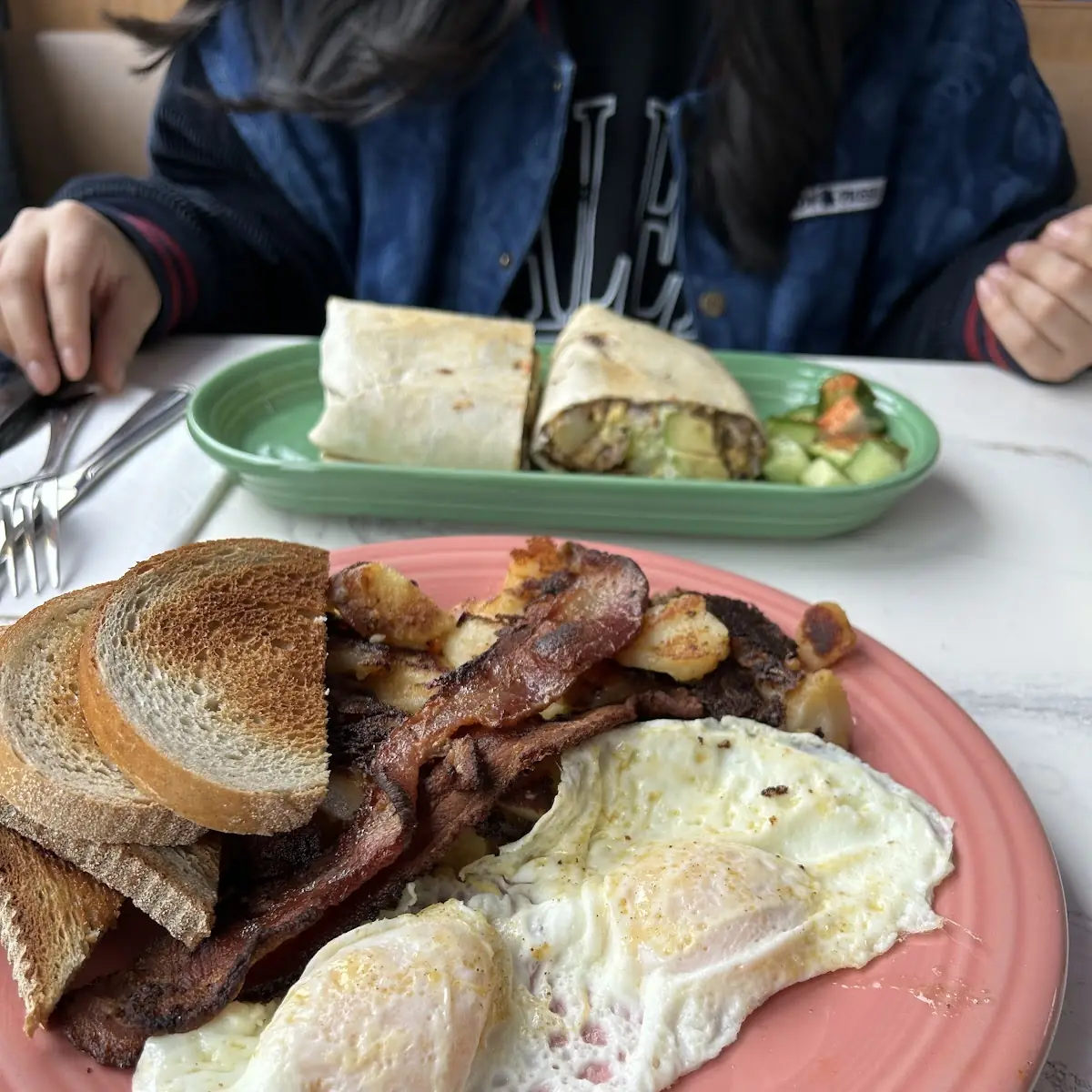 Two Egg Plater Breakfast Burritos Mexicanos