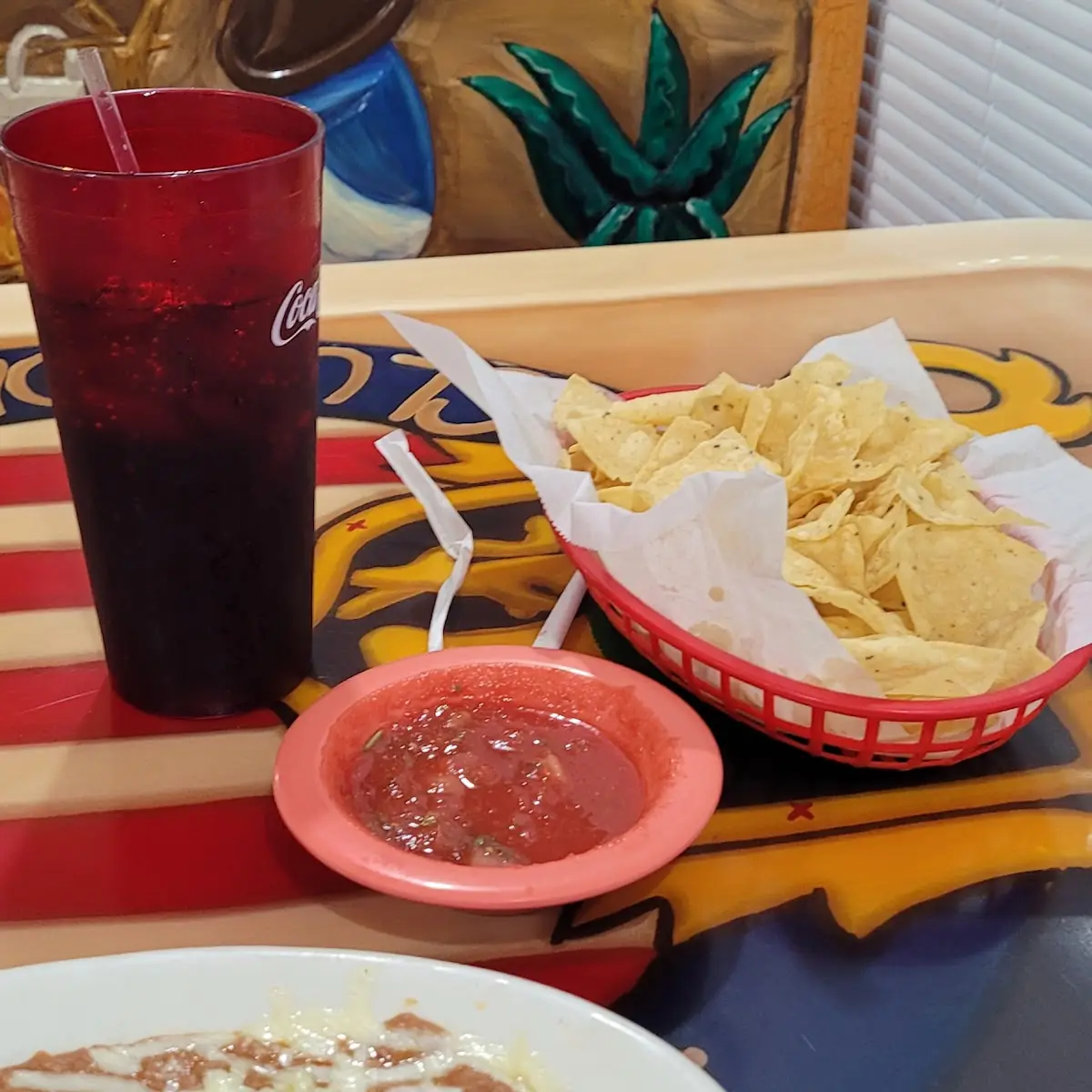 Salsa and Chips and Sweet Iced Tea