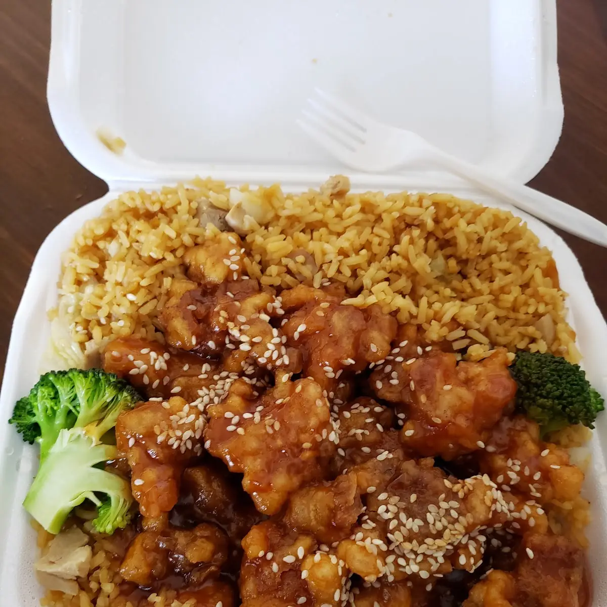 Sesame Chicken and Fried Rice