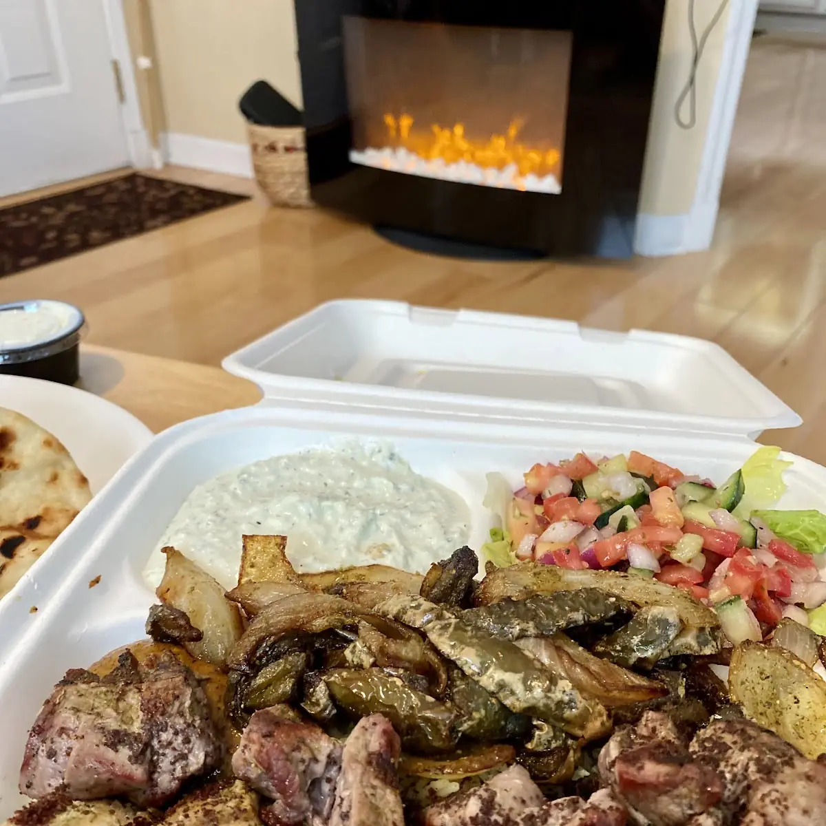 Kofte Kebab and Chicken with Lentil Rice and Quinoa Salad
