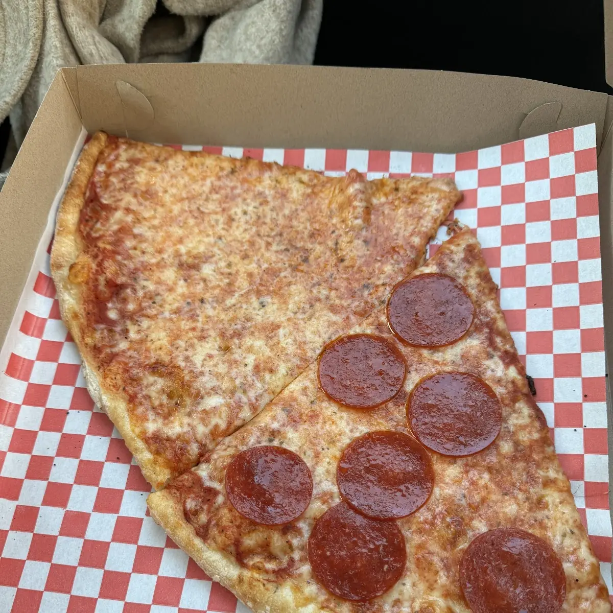 Pepperoni and Cheese Pizza Slices