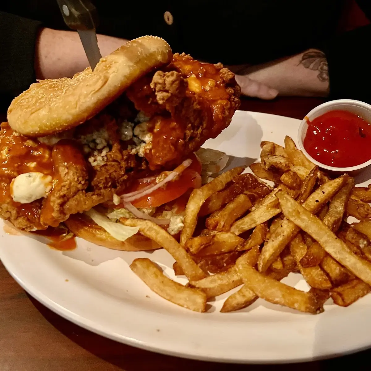Tavern Fried Chicken Burger