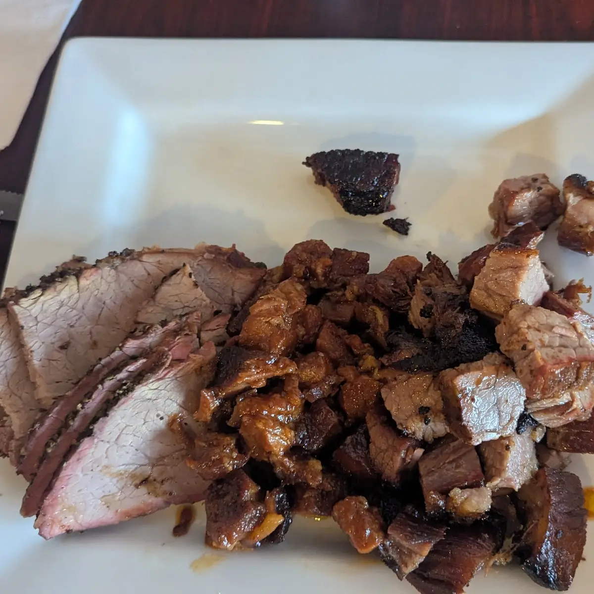Tri Tip Beef and Pork Burnt Ends