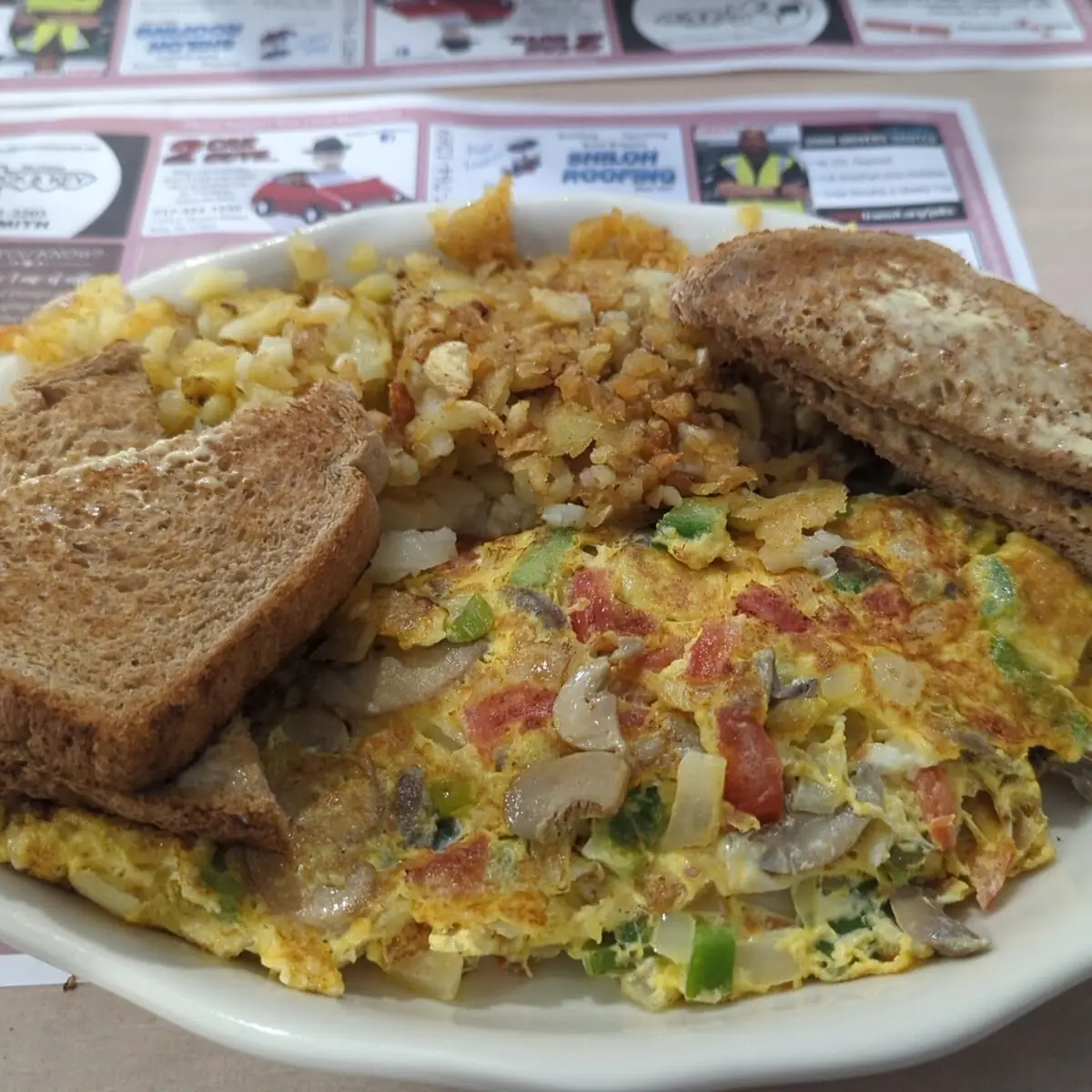 Western Omelette with Home Fries