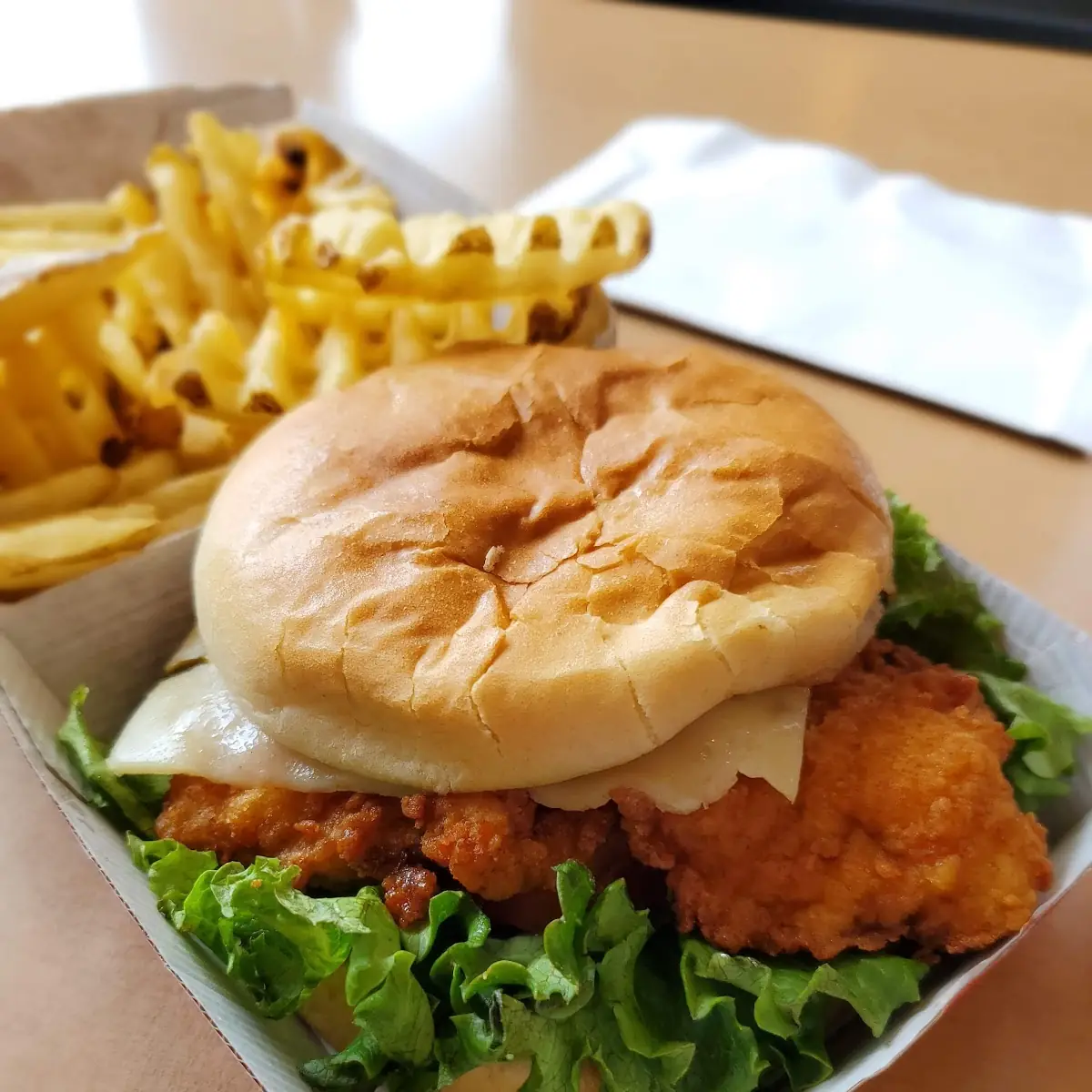 Chickfila Deluxe with Colby Jack Cheese