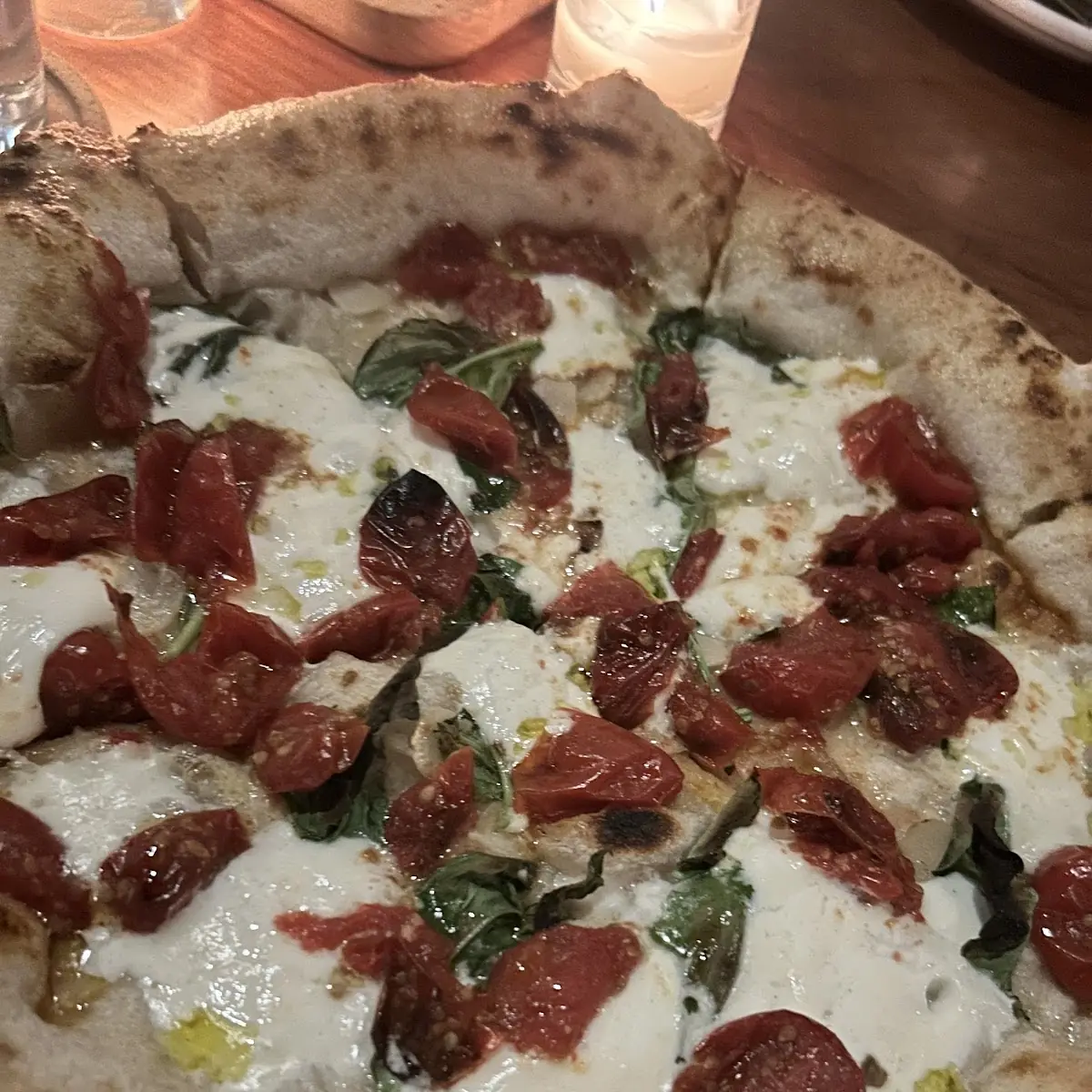Wood Fired Pizza with Cherry Tomatoes