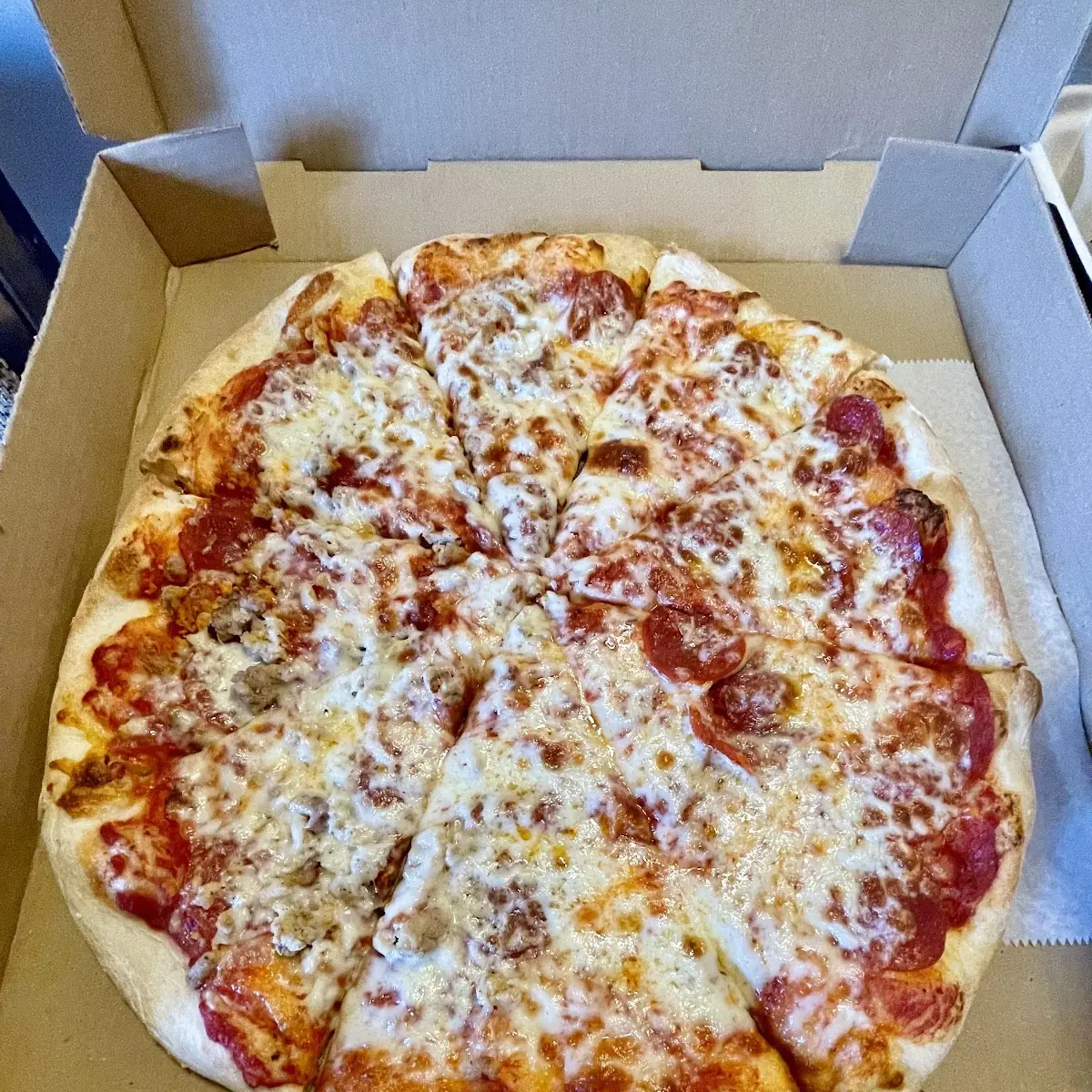 Large Pepperoni and Sausage Pizza
