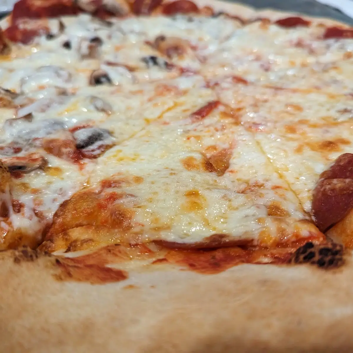 Pizza Dough Then Finished on the Hearth