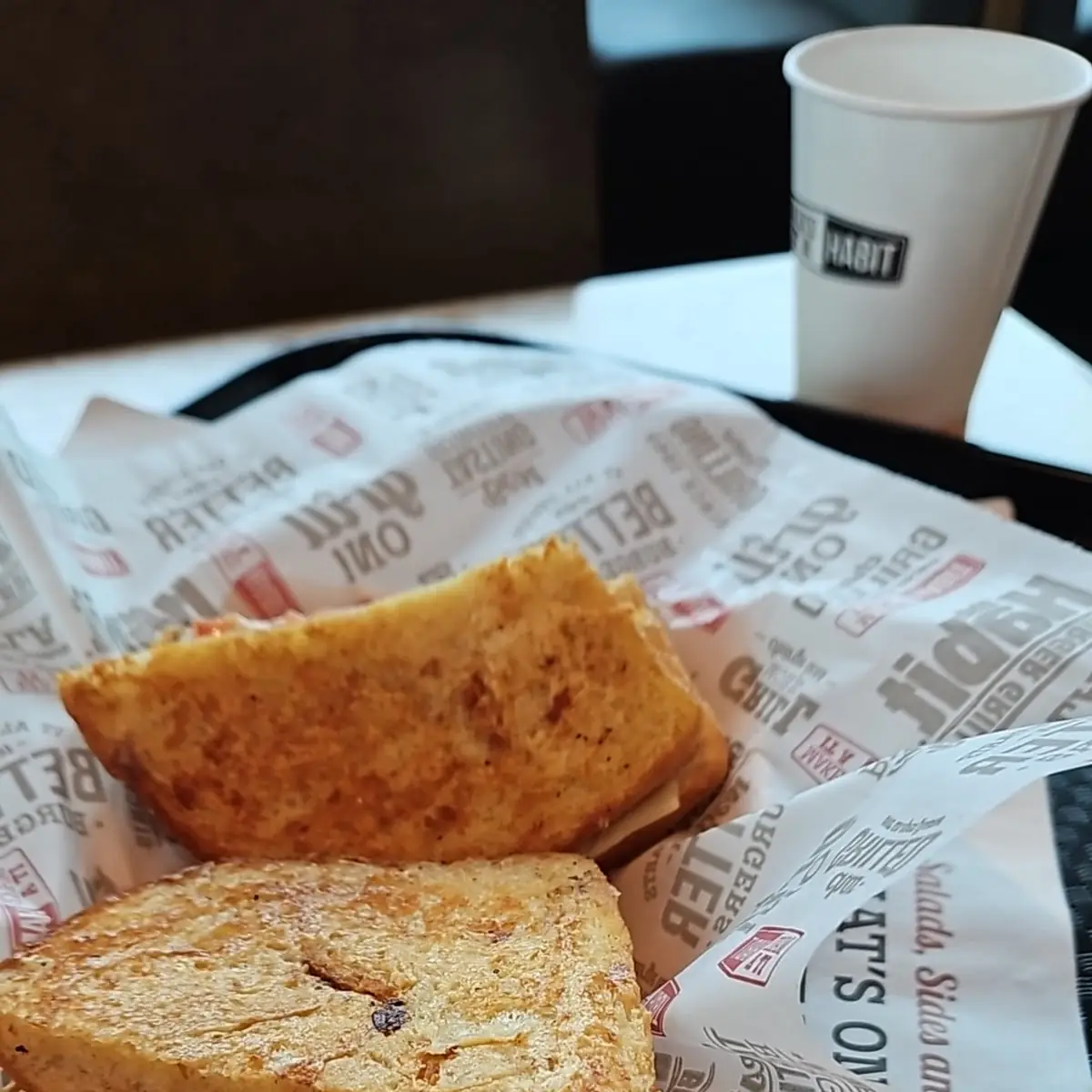 Parmesan Grilled Cheese with Hamburger Patty