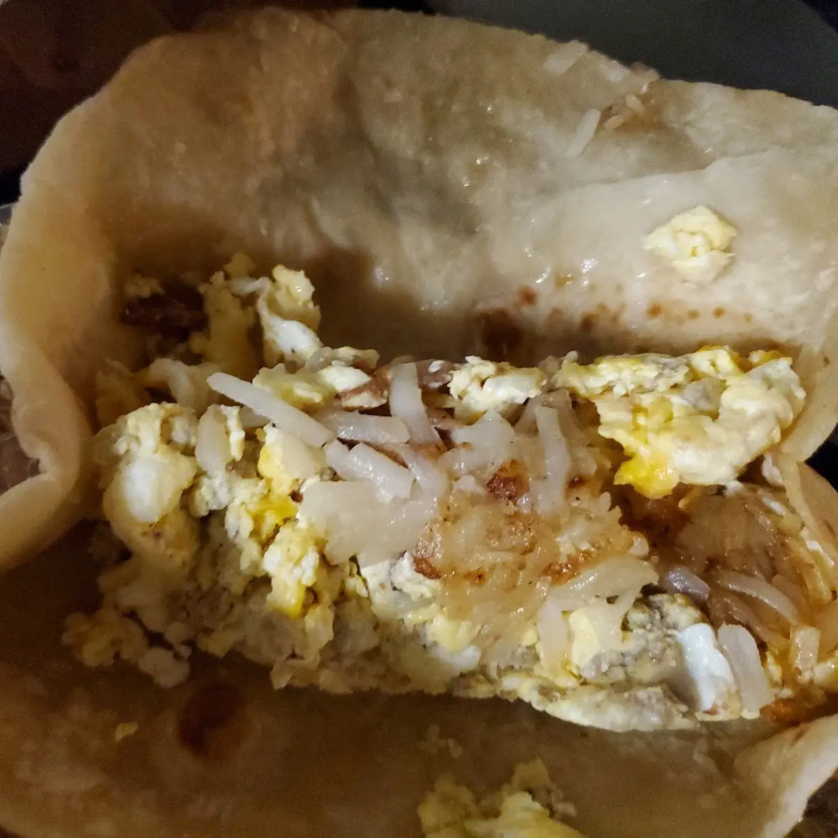 Burrito with Sausage Bacon Egg and Potato