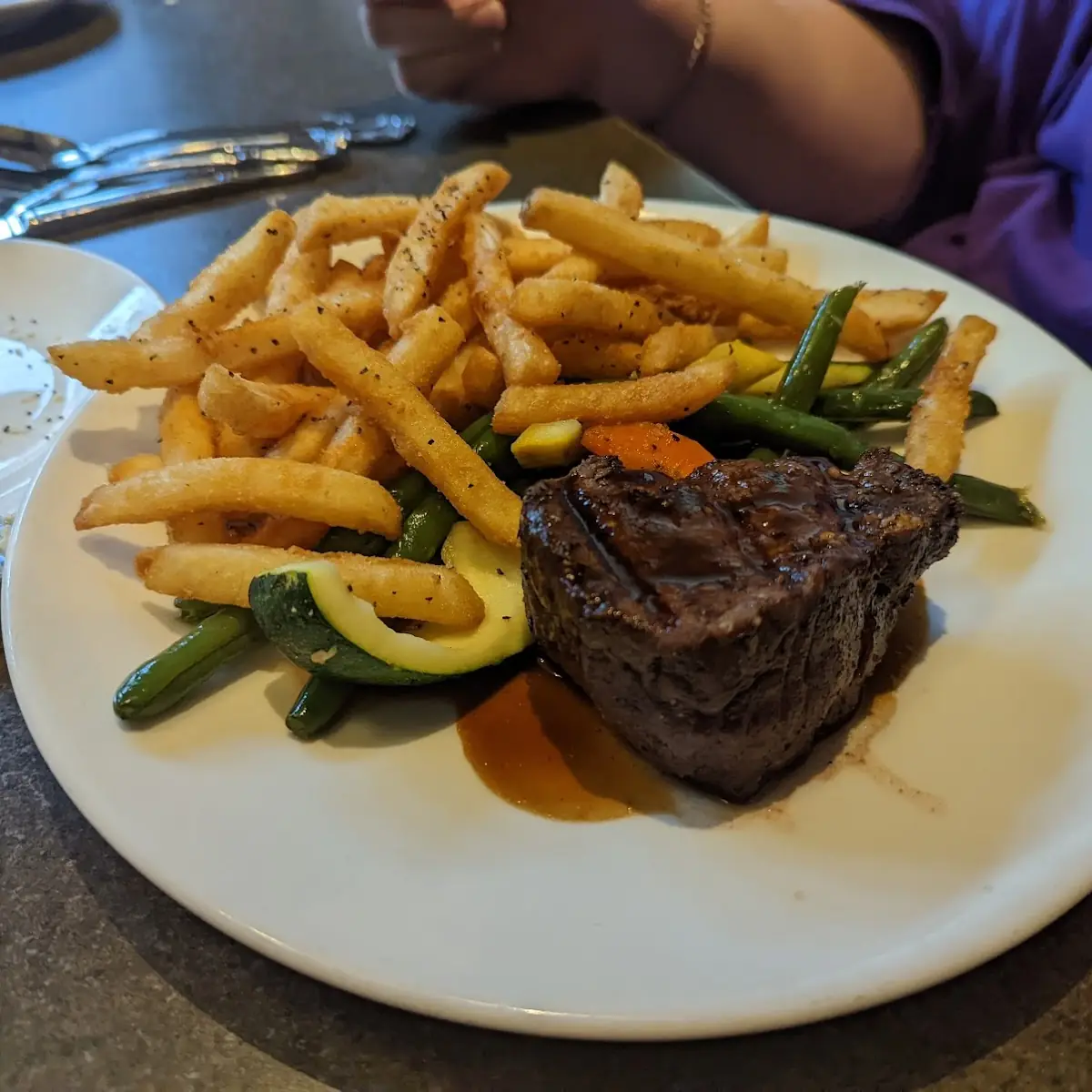 Filet Mignon and Fries
