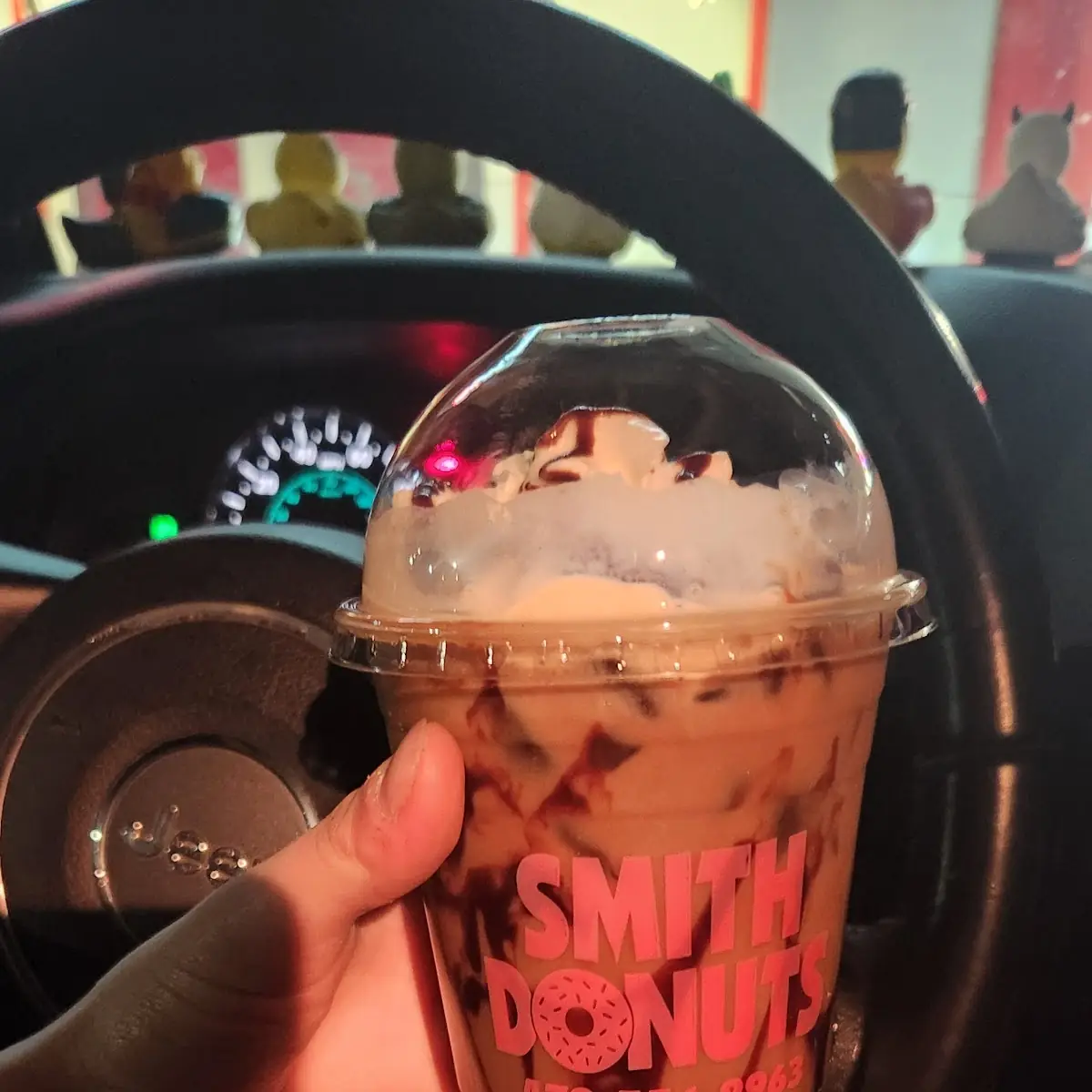 Iced Mocha & Donut Holes