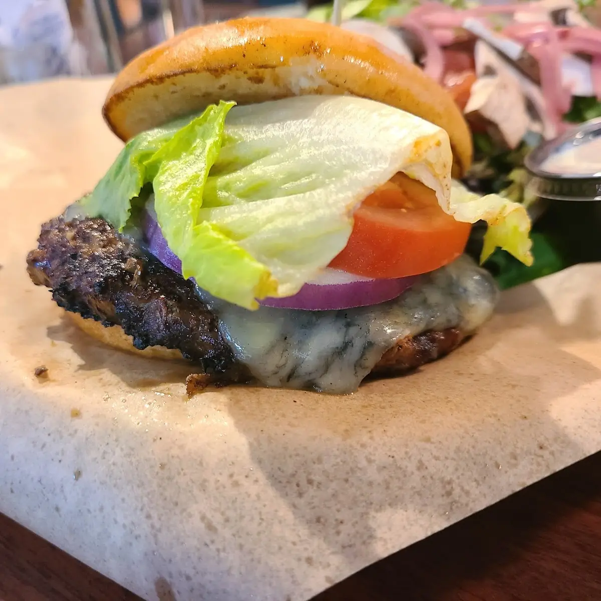 Bleu Cheese Burger and Fries