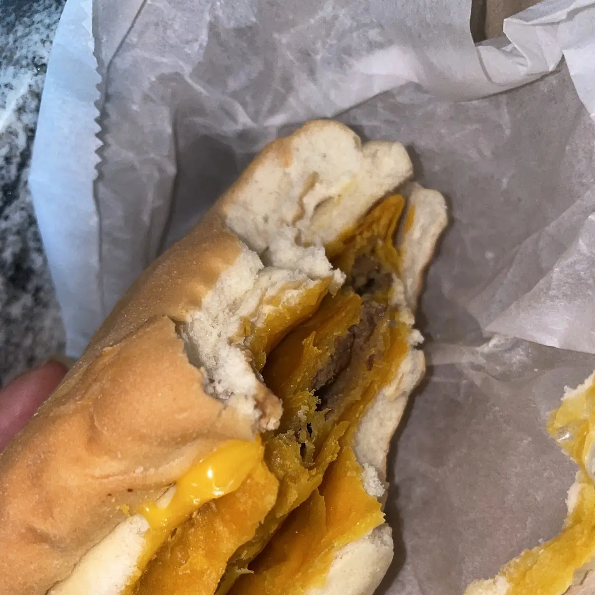 Jamaican Beef Patty with Bread and Cheese