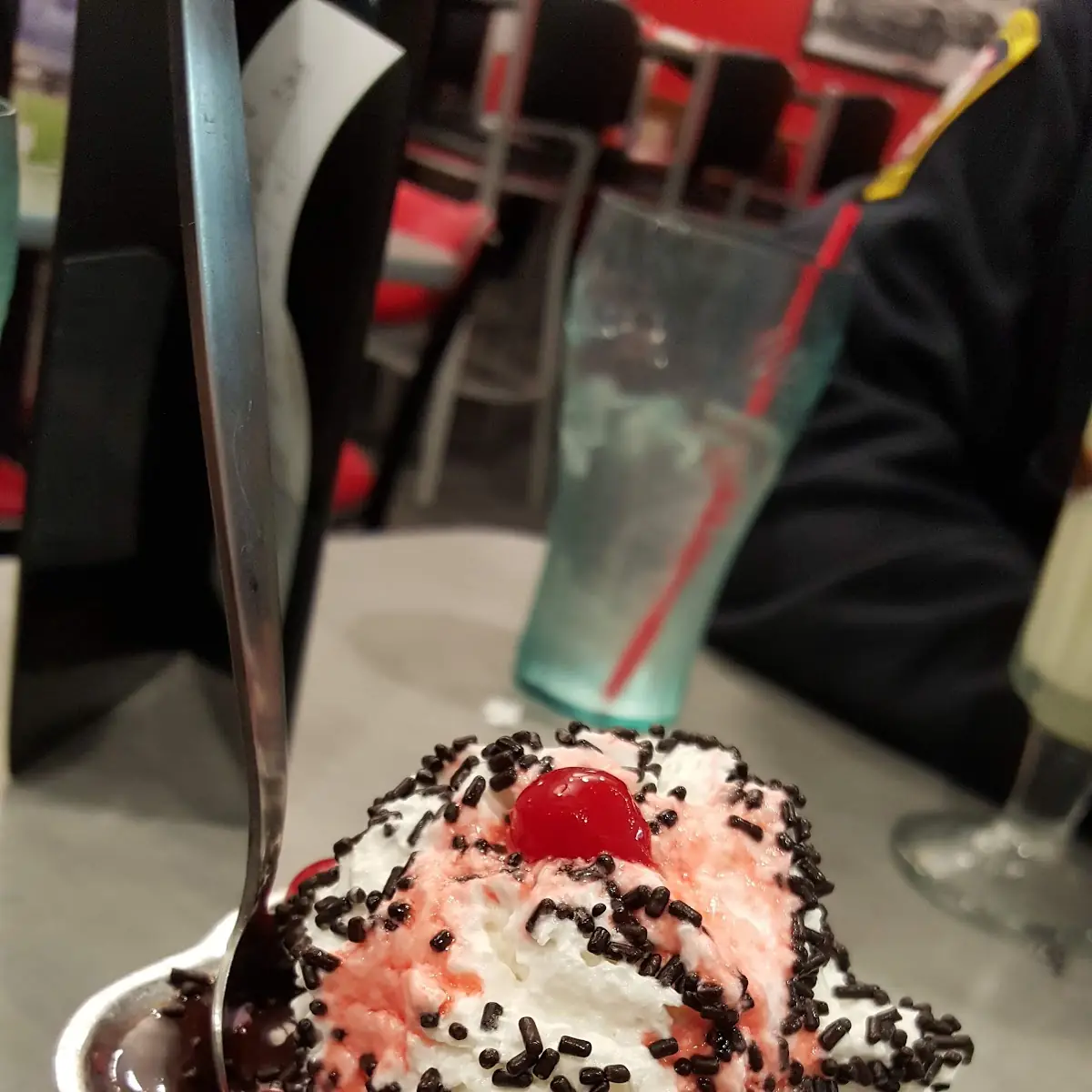 Black Raspberry Ice Cream Sundae