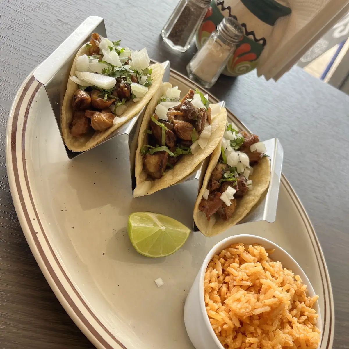 Shrimp Chorizo and Chicken Tacos