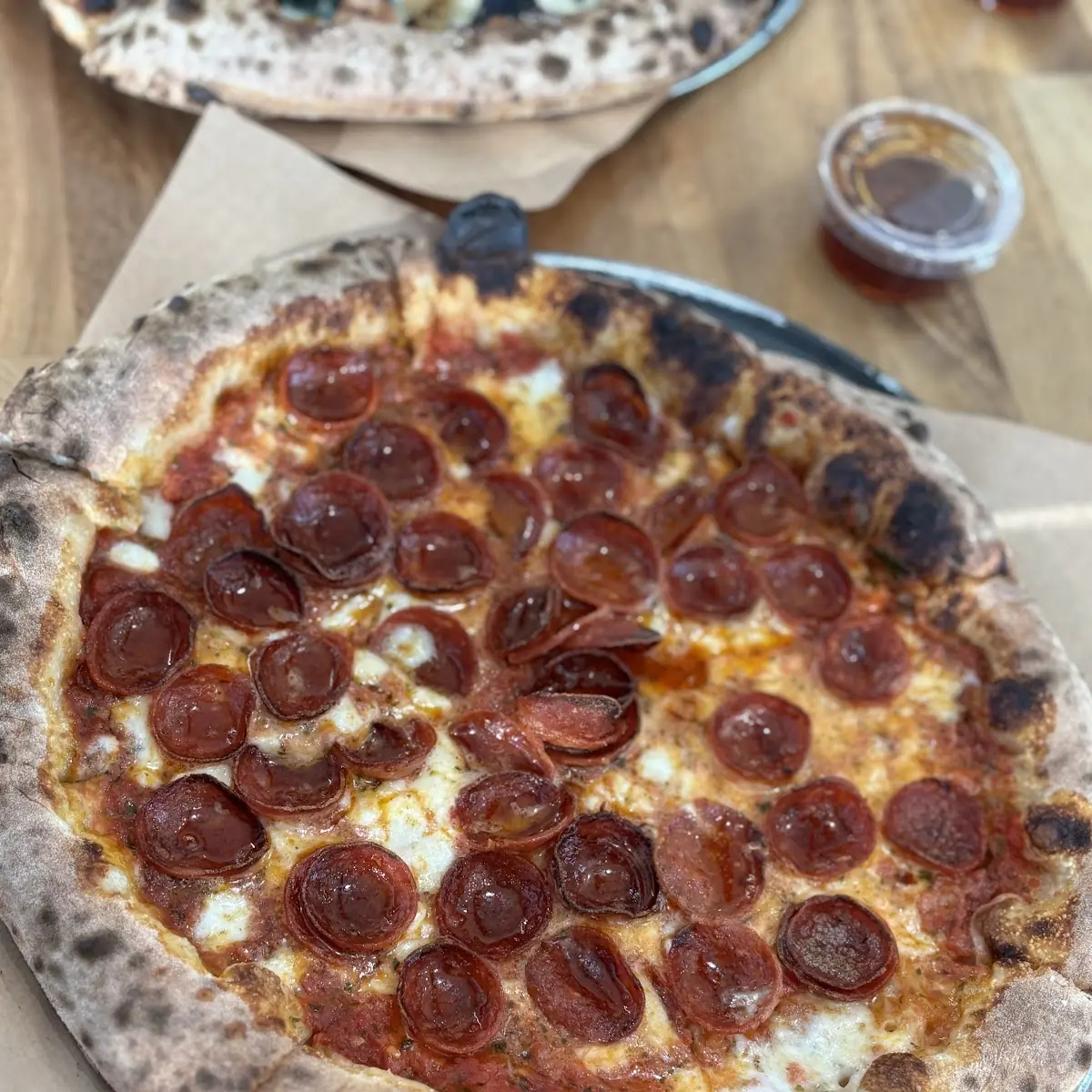 Pepperoni and Sausage Wood Fired Pizza