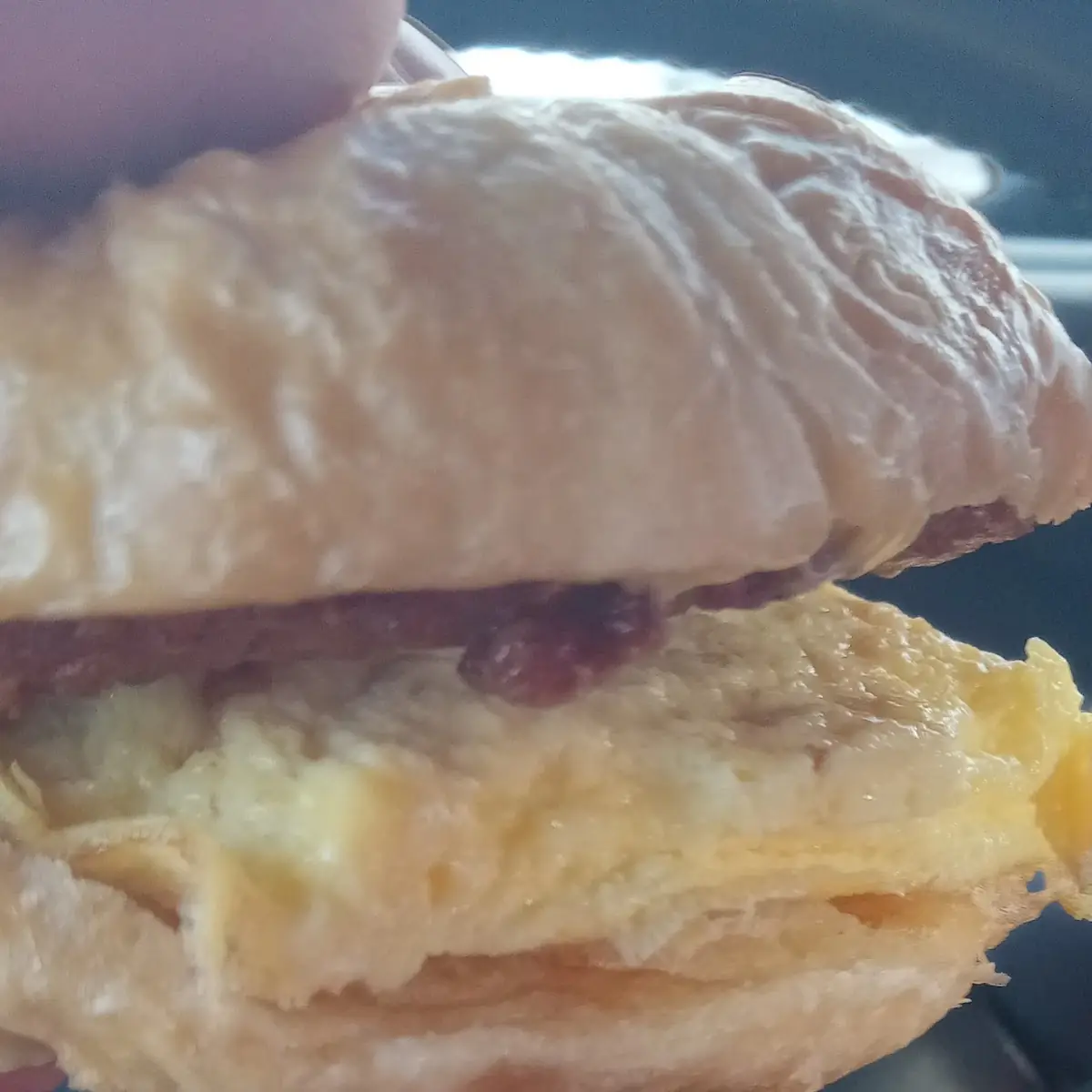 Sausage Egg and Cheese Crosantwich