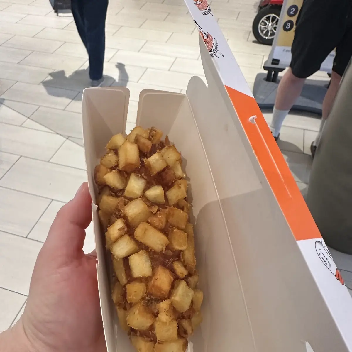Potato Corndog with Mozzarella and Cheddar Cheese