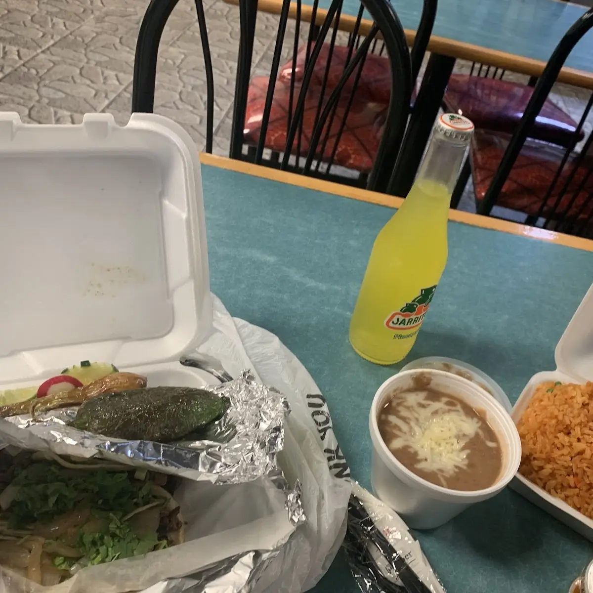 3 Tacos Rice Beans Refried Pinto
