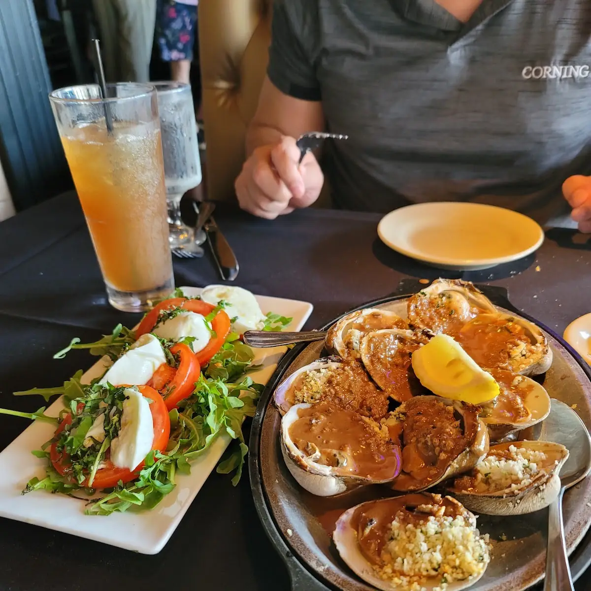 Caprese and Baked Clams