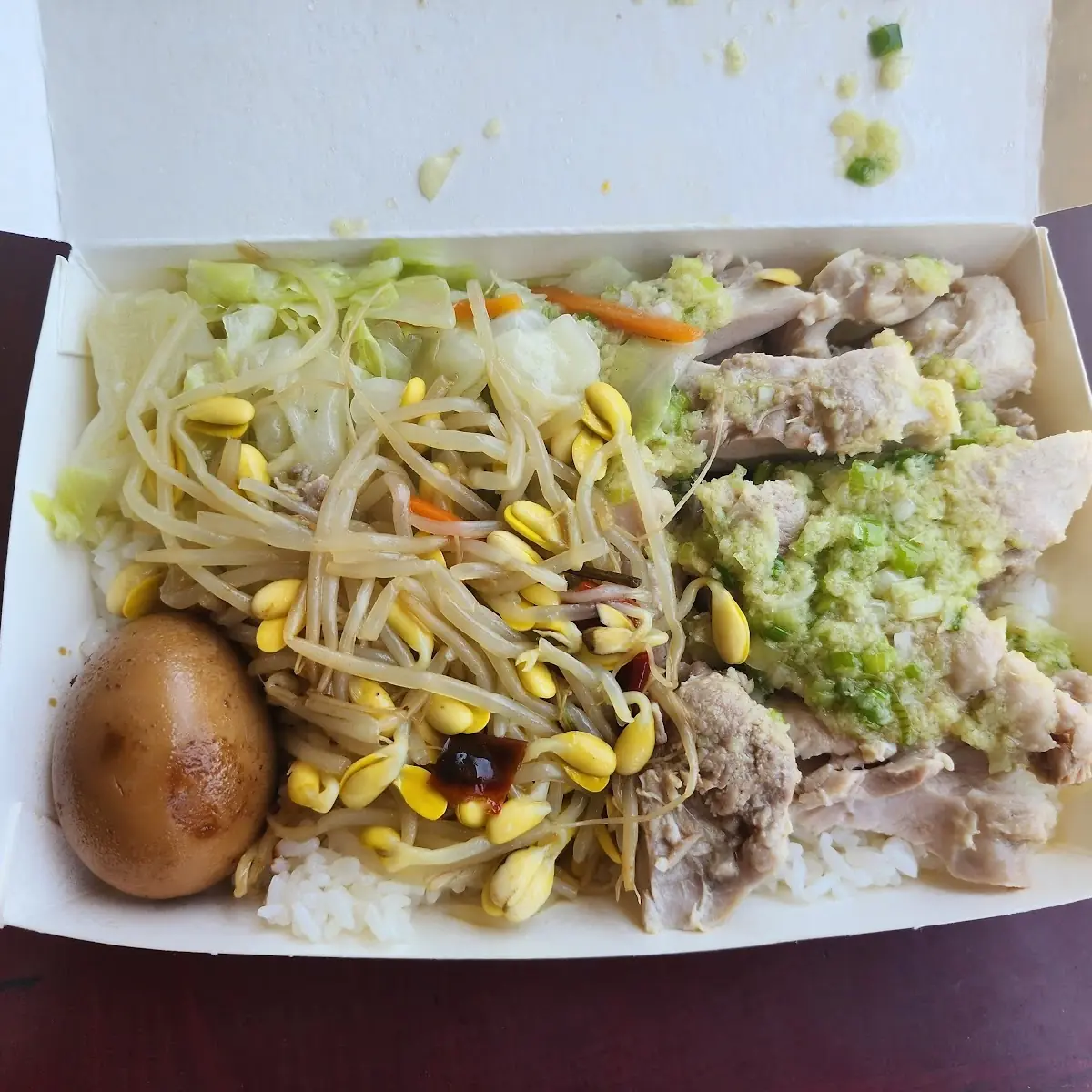 Green Onion Chicken Bento