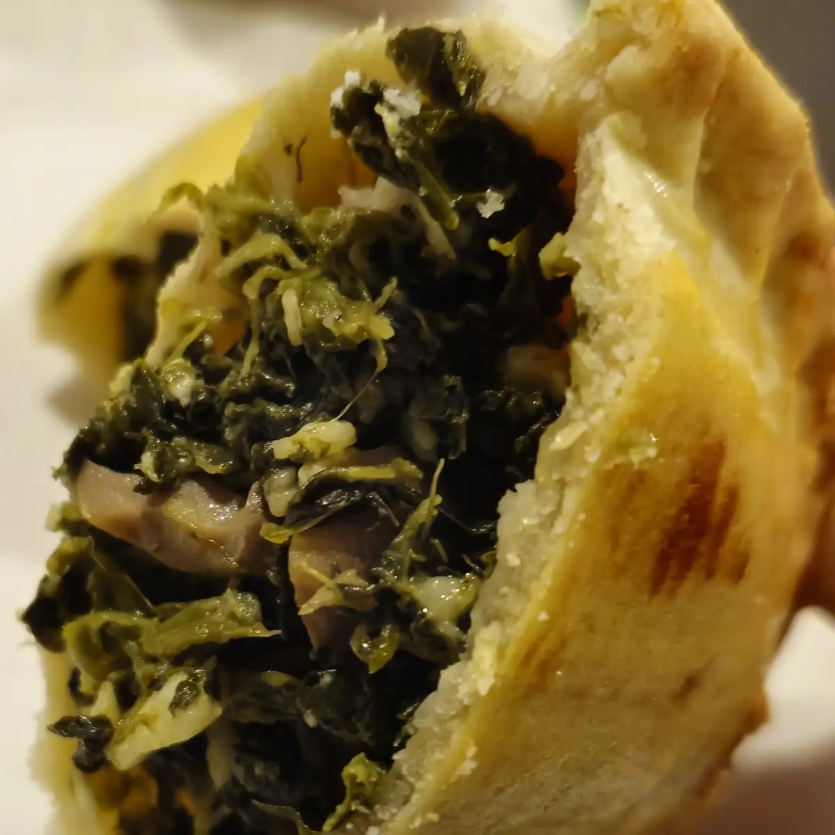 Spinach Feta and Mushroom Empanada