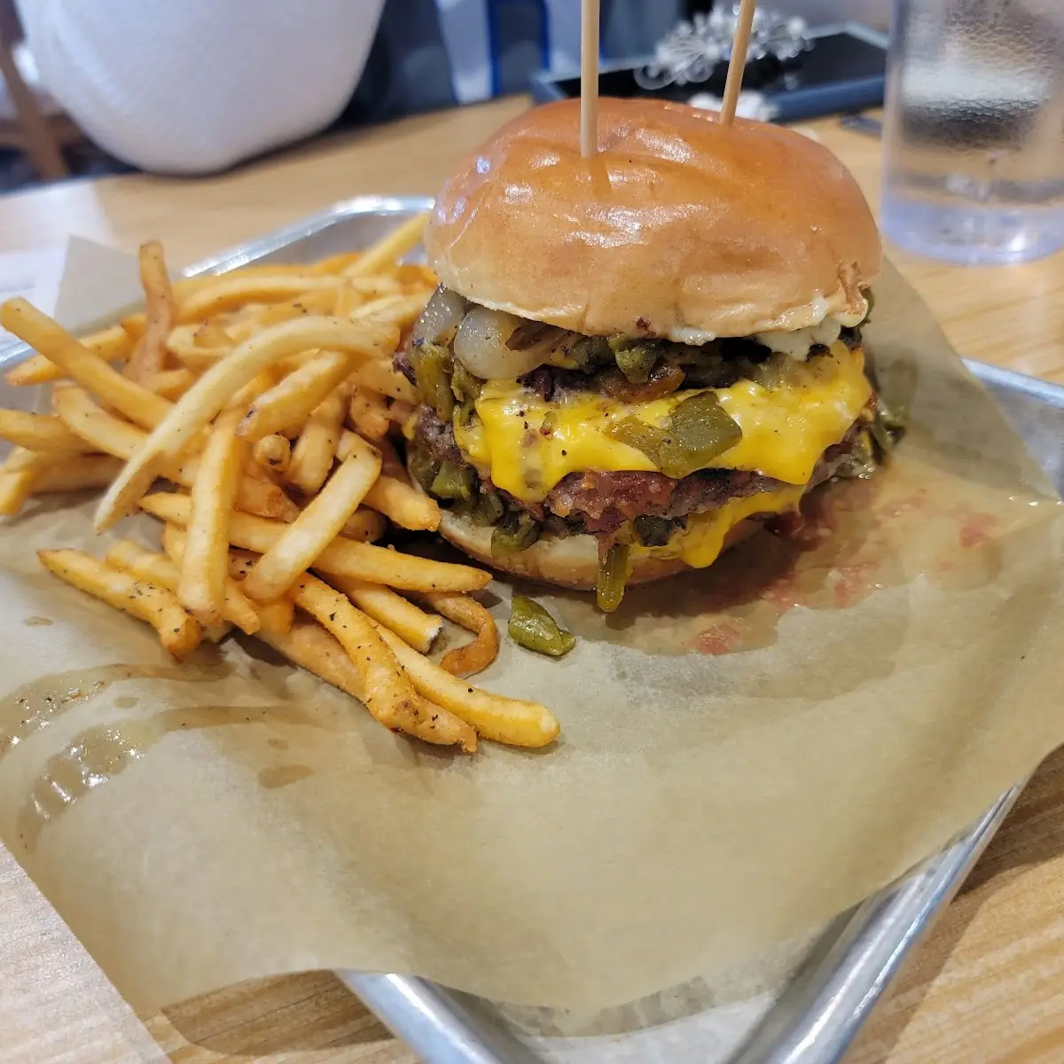 Cheese Curd Bacon Burger