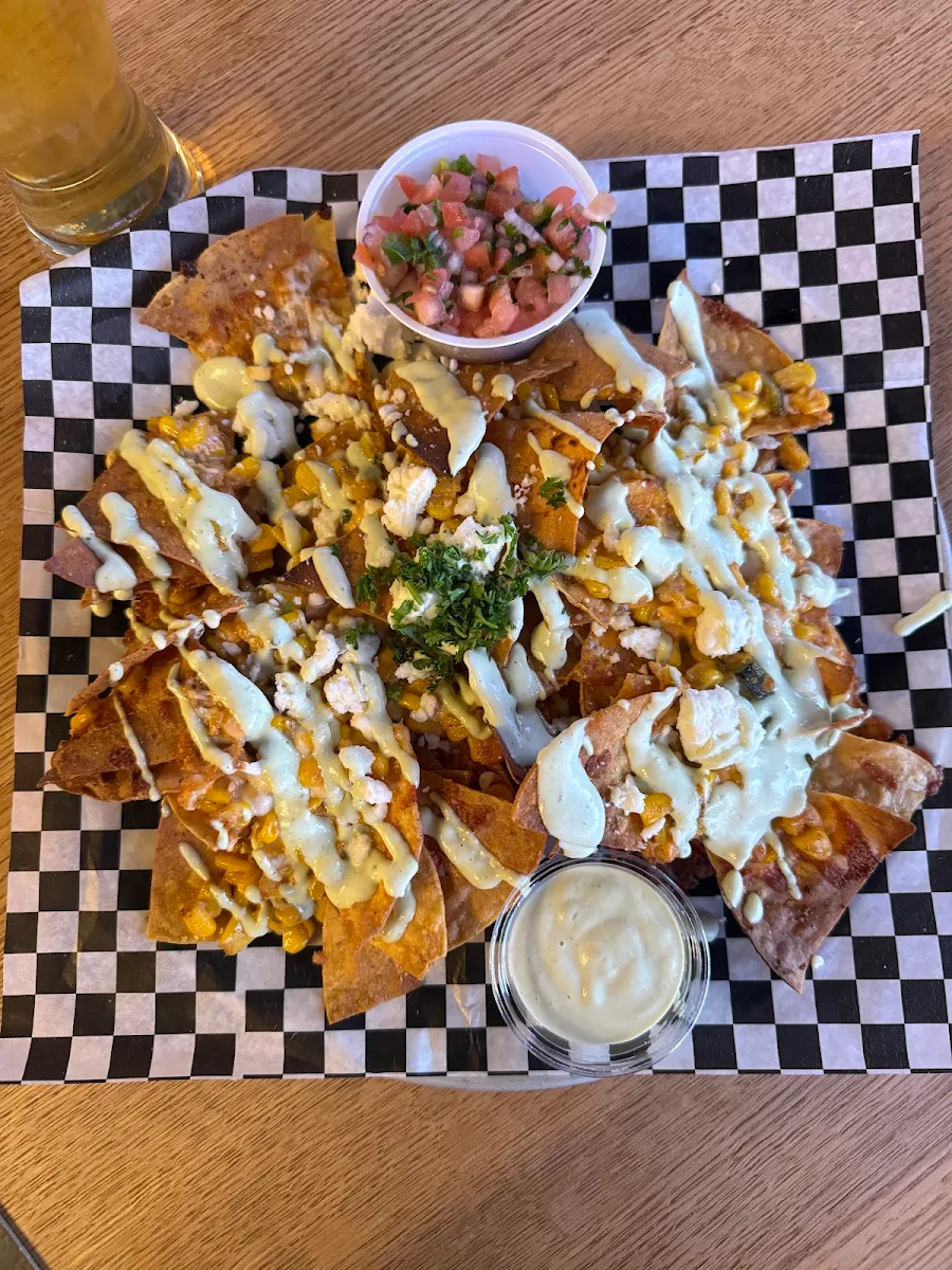 Mexican Street Corn Nachos, Mariner Brewing