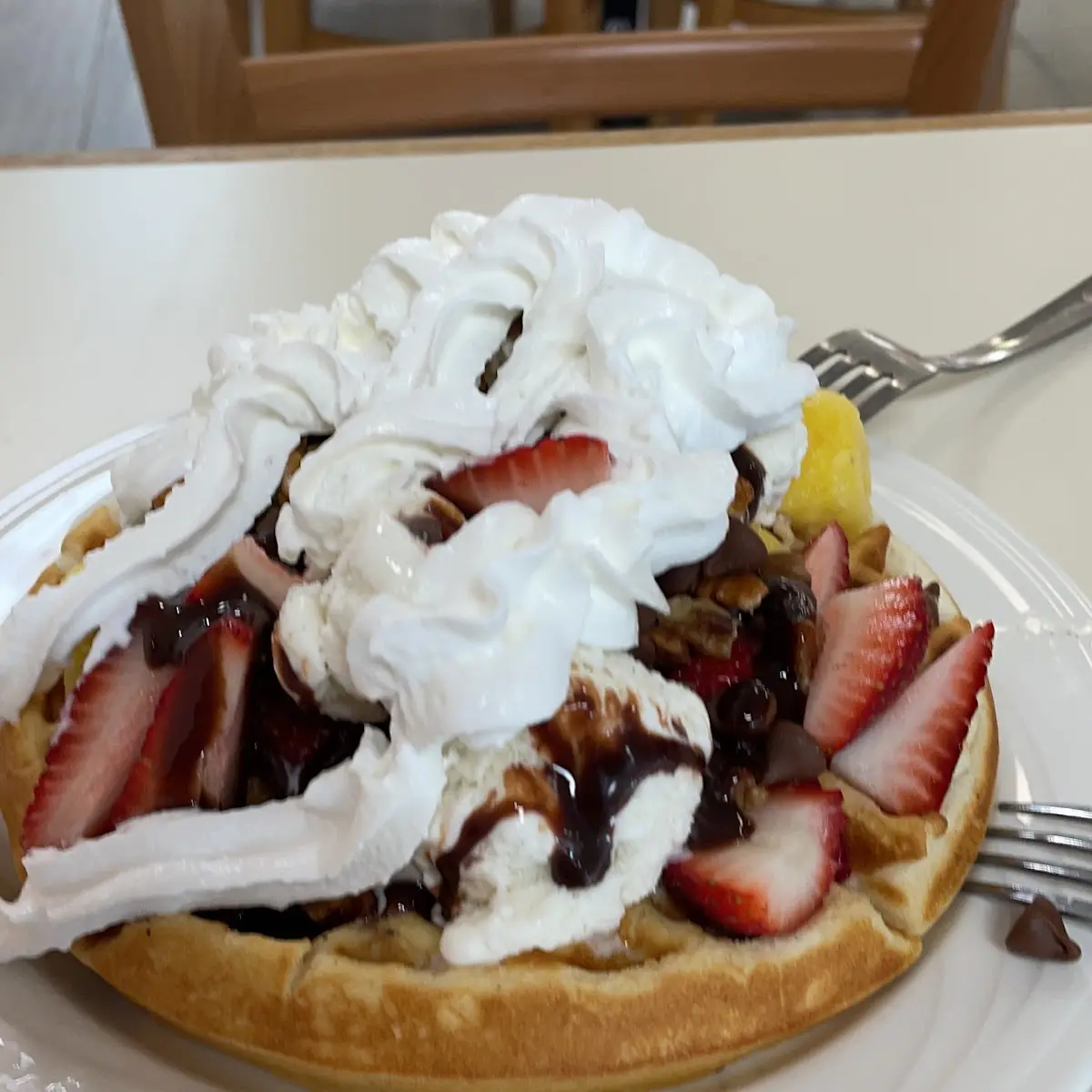 Banana Split Waffle