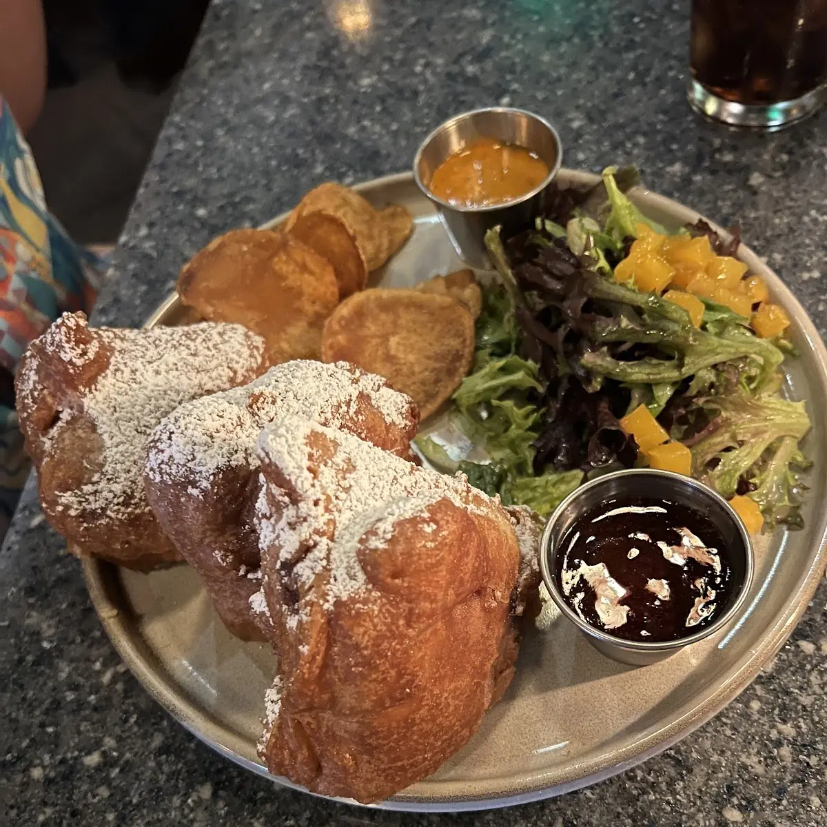 Monte Cristo Sandwich and Salad
