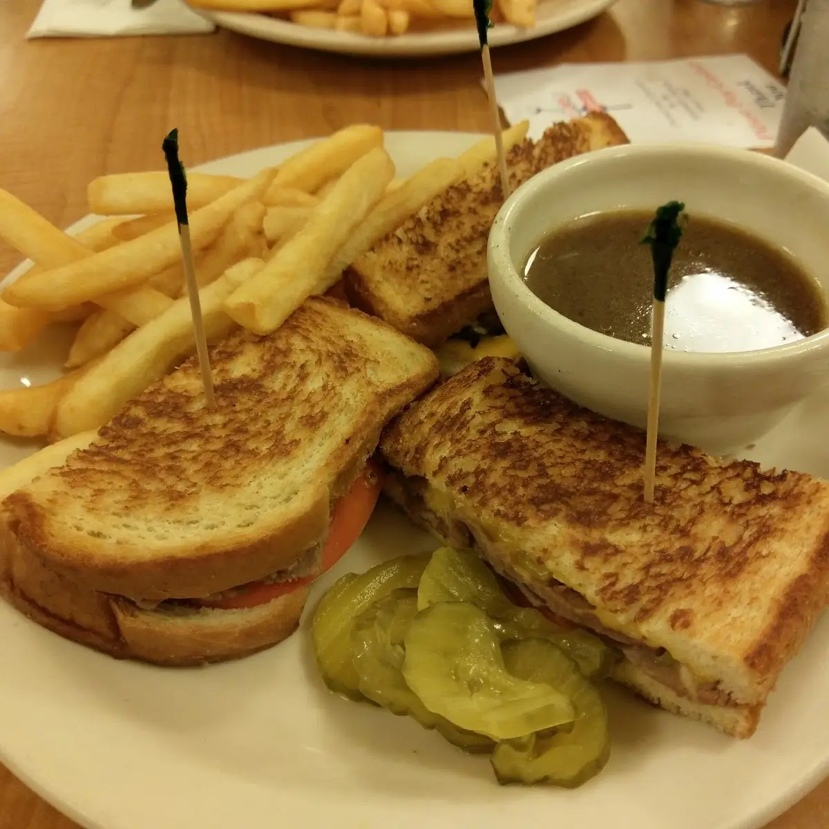 Patty Melt on Sourdough with Fries