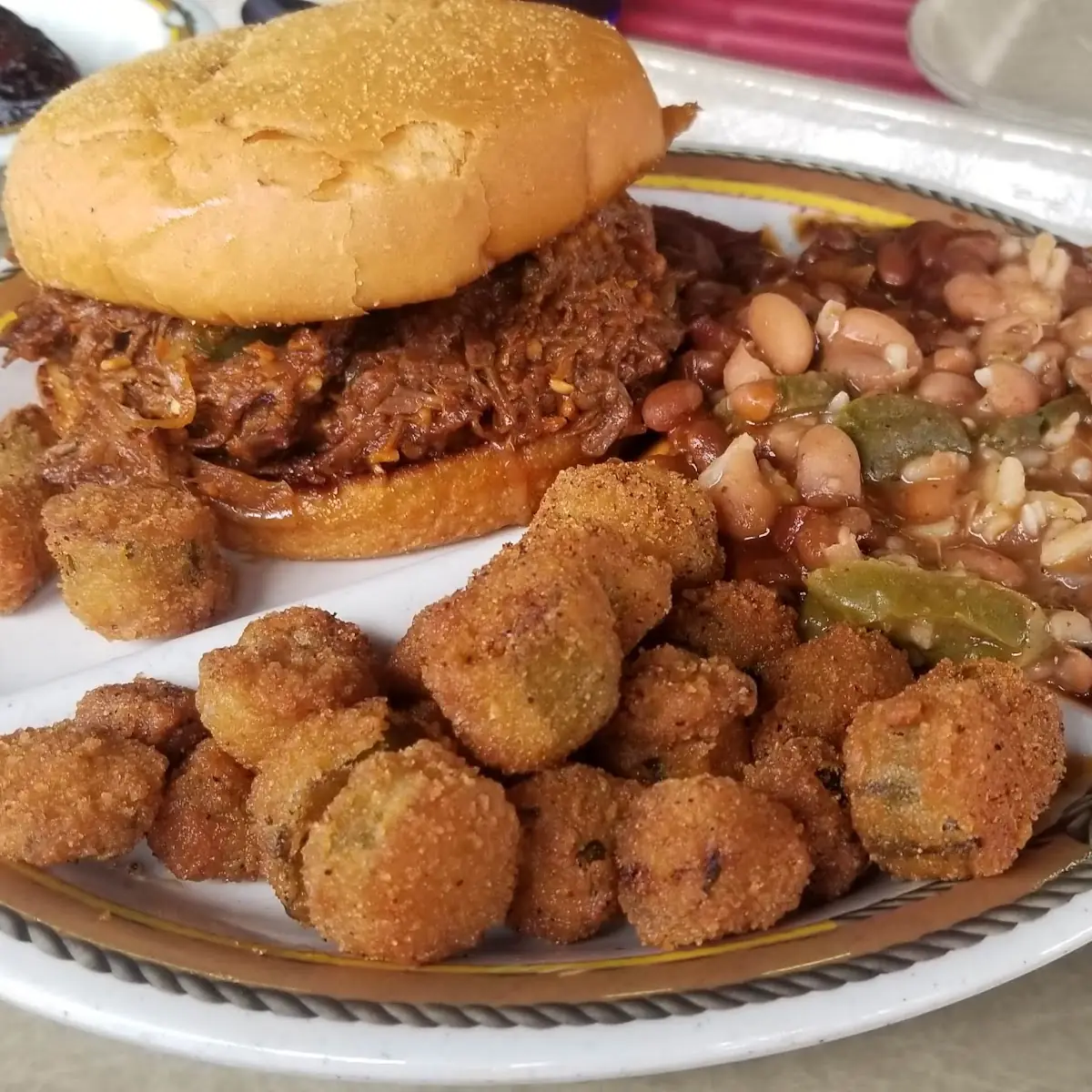 Chopped Beef Brisket Sandwich Platter