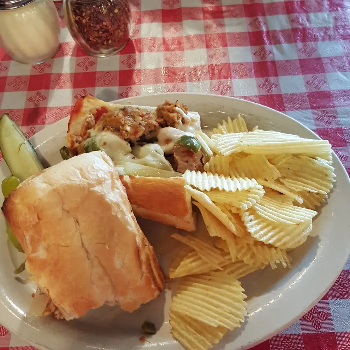 Meatball Sub and Chips