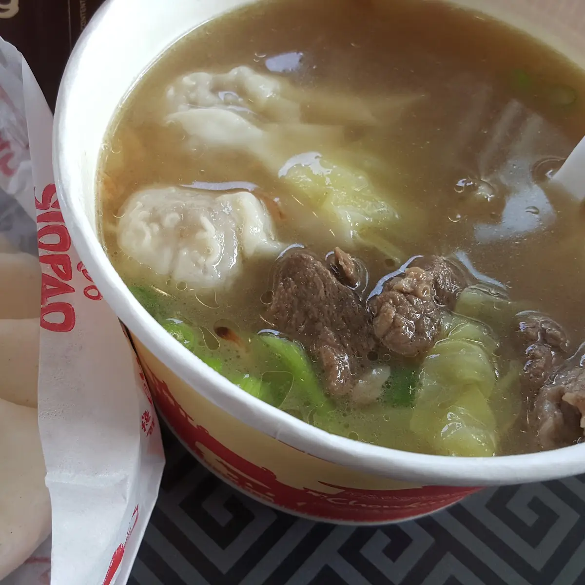 Beef Won Ton Noodle Soup